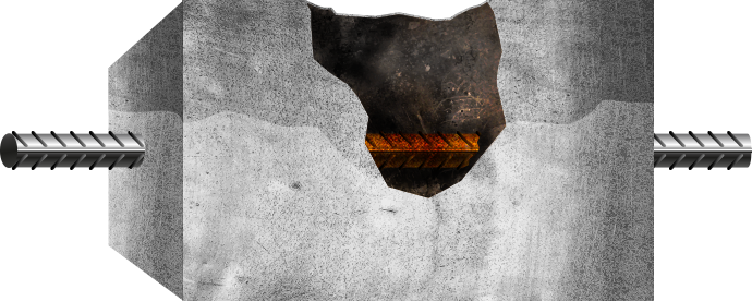 Corrosion vu de l'extérieur